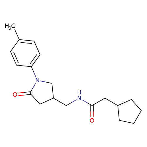 2-cyclopentyl-N-{[1-(4-methylphenyl)-5-oxopyrrolidin-3-yl]methyl}acetamide