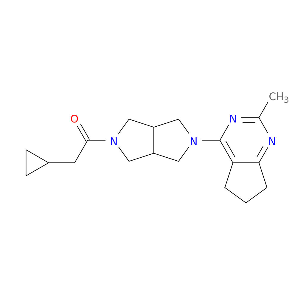 2-cyclopropyl-1-(5-{2-methyl-5H,6H,7H-cyclopenta[d]pyrimidin-4-yl}-octahydropyrrolo[3,4-c]pyrrol-2-yl)ethan-1-one
