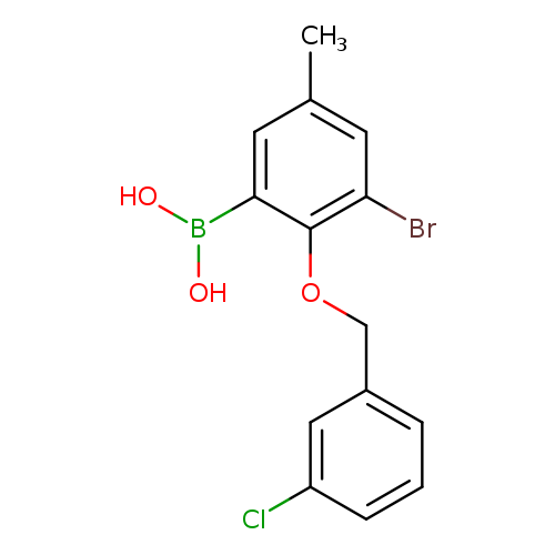 3-Bromo-2-(3'-chlorobenzyloxy)-5-methylphenylboronic acid