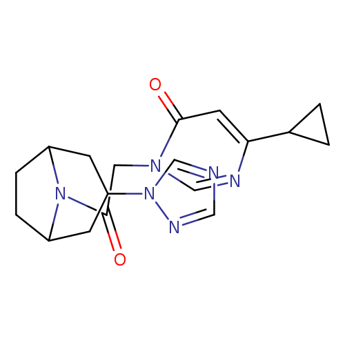 6-cyclopropyl-3-{2-oxo-2-[3-(1H-1,2,4-triazol-1-yl)-8-azabicyclo[3.2.1]octan-8-yl]ethyl}-3,4-dihydropyrimidin-4-one