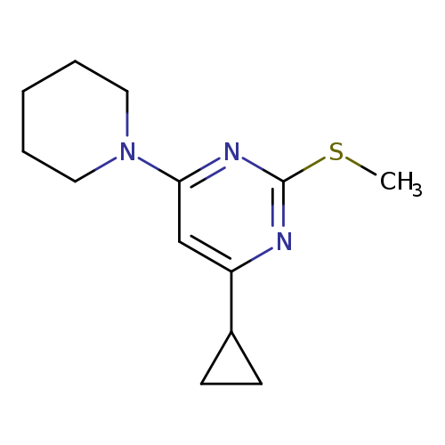 4-cyclopropyl-2-(methylsulfanyl)-6-(piperidin-1-yl)pyrimidine