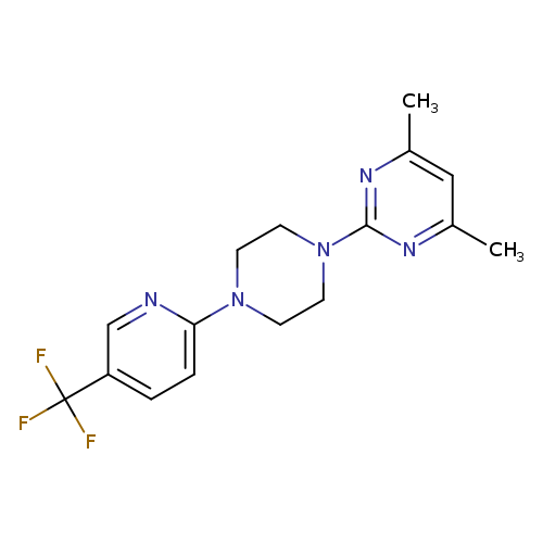 4,6-dimethyl-2-{4-[5-(trifluoromethyl)pyridin-2-yl]piperazin-1-yl}pyrimidine
