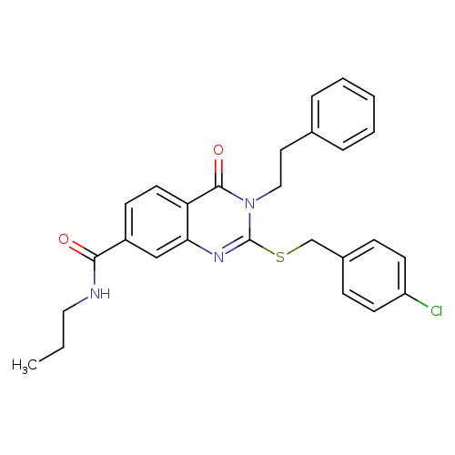 2-{[(4-chlorophenyl)methyl]sulfanyl}-4-oxo-3-(2-phenylethyl)-N-propyl-3,4-dihydroquinazoline-7-carboxamide