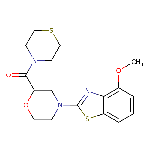 4-methoxy-2-[2-(thiomorpholine-4-carbonyl)morpholin-4-yl]-1,3-benzothiazole