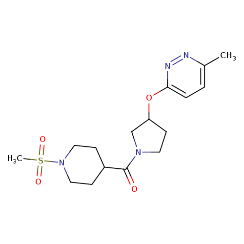 3-{[1-(1-methanesulfonylpiperidine-4-carbonyl)pyrrolidin-3-yl]oxy}-6-methylpyridazine