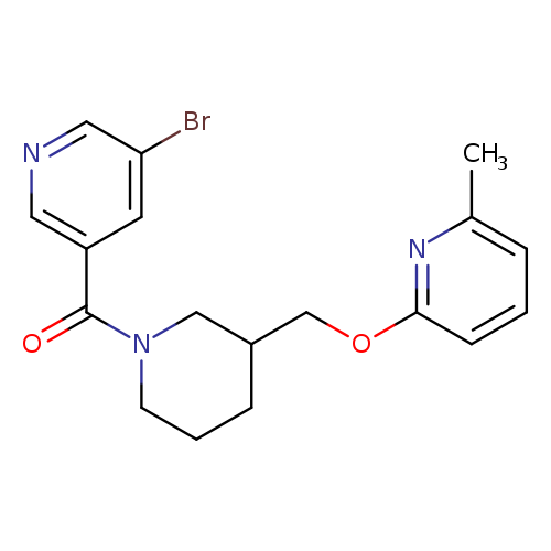 3-bromo-5-(3-{[(6-methylpyridin-2-yl)oxy]methyl}piperidine-1-carbonyl)pyridine
