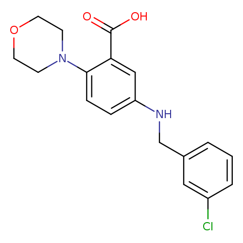 5-[(3-chlorobenzyl)amino]-2-(4-morpholinyl)benzoic acid