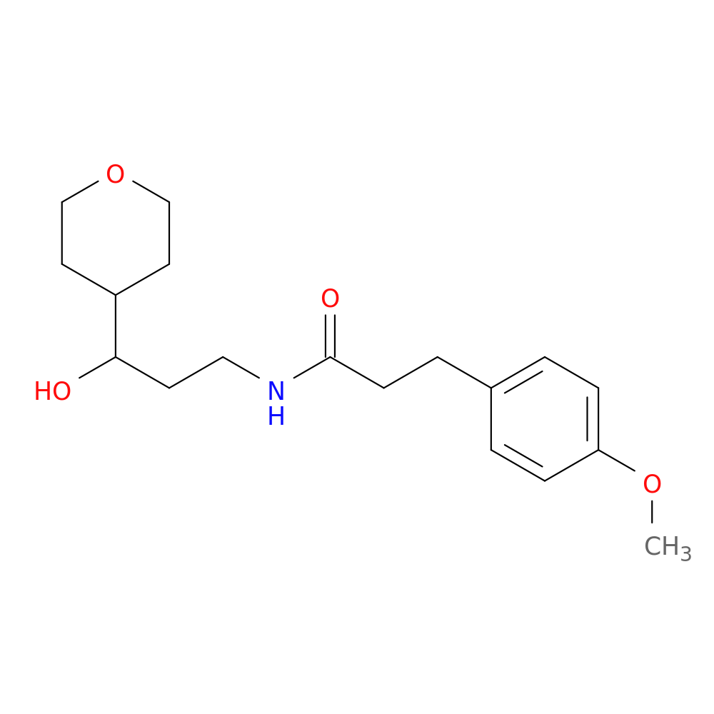 N-[3-hydroxy-3-(oxan-4-yl)propyl]-3-(4-methoxyphenyl)propanamide