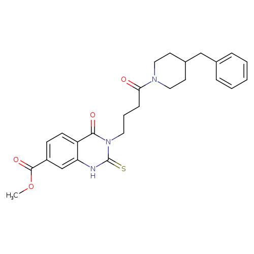 methyl 3-[4-(4-benzylpiperidin-1-yl)-4-oxobutyl]-4-oxo-2-sulfanylidene-1,2,3,4-tetrahydroquinazoline-7-carboxylate