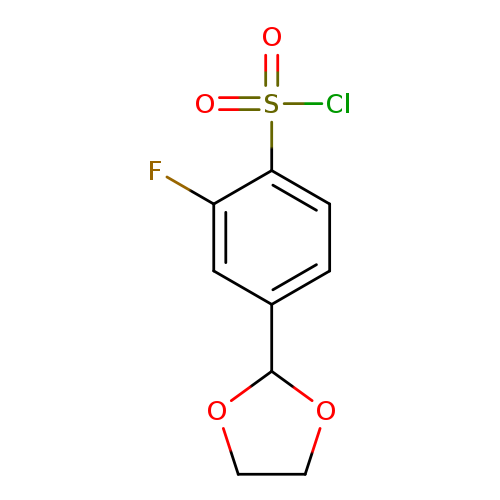 4-(1,3-dioxolan-2-yl)-2-fluorobenzene-1-sulfonylchloride
