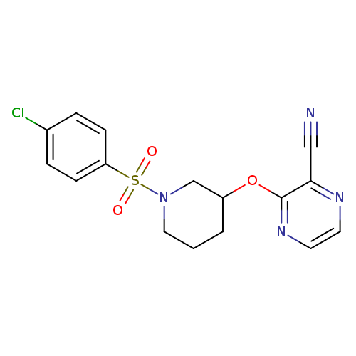 3-{[1-(4-chlorobenzenesulfonyl)piperidin-3-yl]oxy}pyrazine-2-carbonitrile