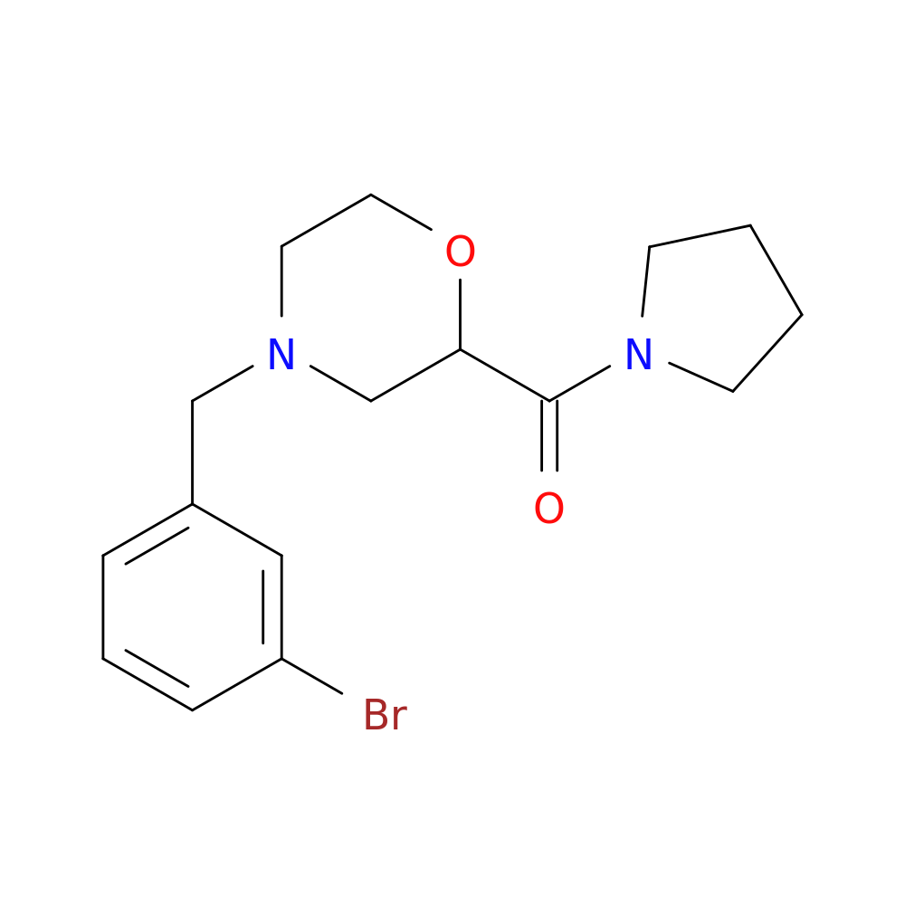 4-[(3-bromophenyl)methyl]-2-(pyrrolidine-1-carbonyl)morpholine