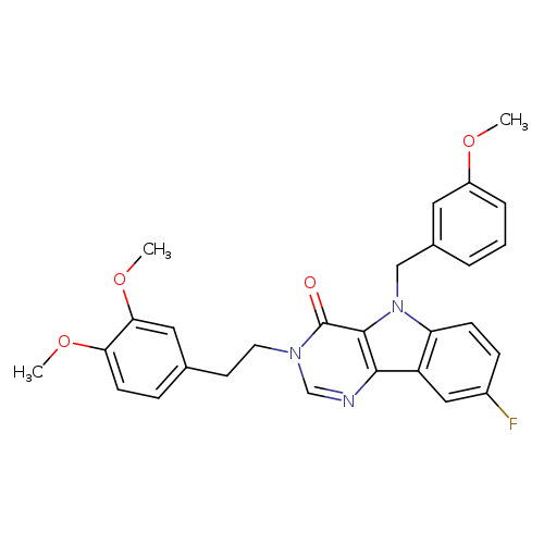 3-[2-(3,4-dimethoxyphenyl)ethyl]-8-fluoro-5-[(3-methoxyphenyl)methyl]-3H,4H,5H-pyrimido[5,4-b]indol-4-one