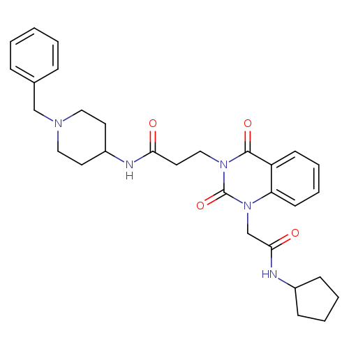 N-(1-benzylpiperidin-4-yl)-3-{1-[(cyclopentylcarbamoyl)methyl]-2,4-dioxo-1,2,3,4-tetrahydroquinazolin-3-yl}propanamide