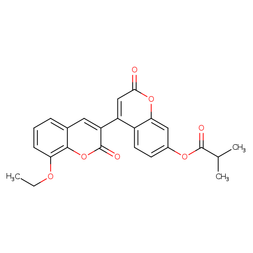 8-ethoxy-2,2'-dioxo-2H,2'H-[3,4'-bichromene]-7'-yl 2-methylpropanoate