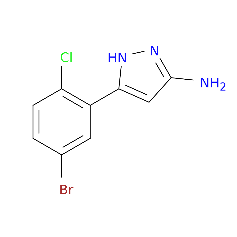 5-(5-bromo-2-chlorophenyl)-1H-pyrazol-3-amine