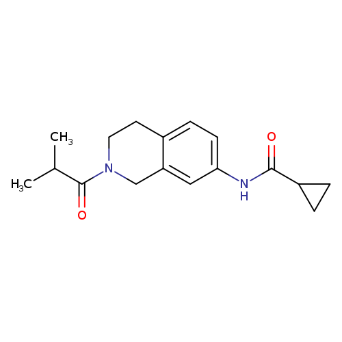 N-[2-(2-methylpropanoyl)-1,2,3,4-tetrahydroisoquinolin-7-yl]cyclopropanecarboxamide
