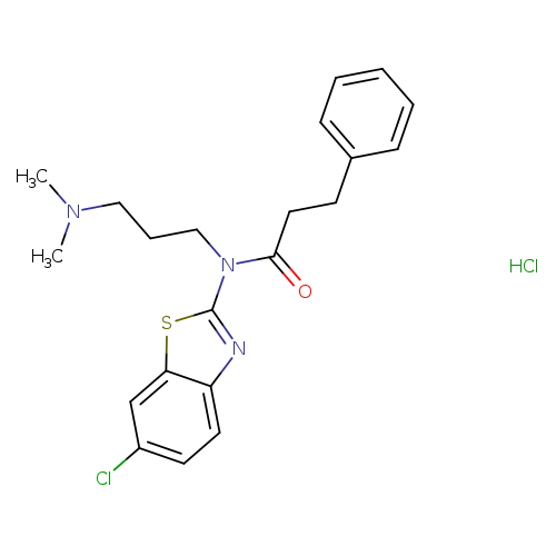 N-(6-chloro-1,3-benzothiazol-2-yl)-N-[3-(dimethylamino)propyl]-3-phenylpropanamide hydrochloride