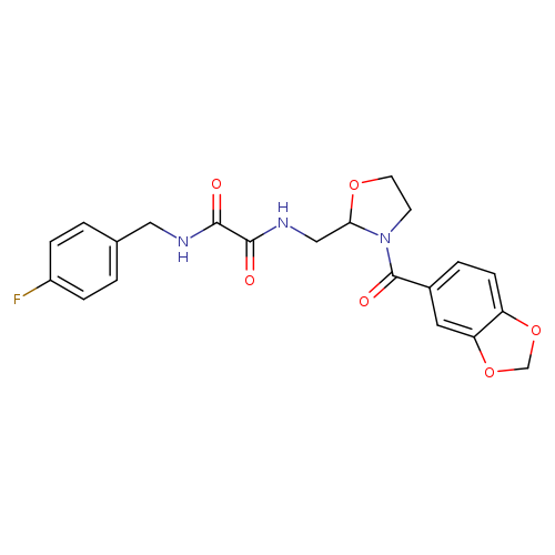 N-{[3-(2H-1,3-benzodioxole-5-carbonyl)-1,3-oxazolidin-2-yl]methyl}-N'-[(4-fluorophenyl)methyl]ethanediamide