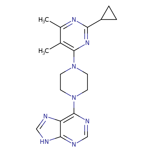 6-[4-(2-cyclopropyl-5,6-dimethylpyrimidin-4-yl)piperazin-1-yl]-9H-purine