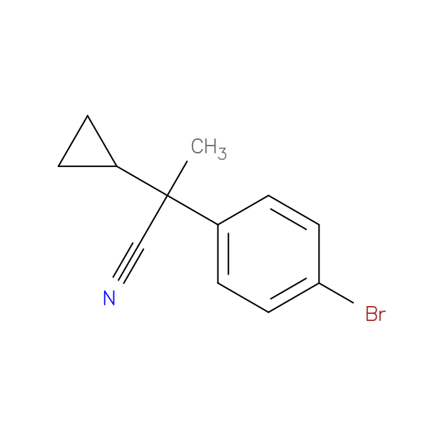 2-(4-Bromophenyl)-2-cyclopropylpropanenitrile