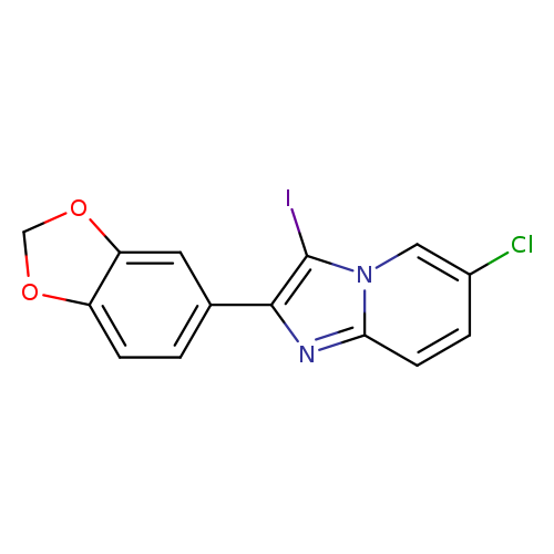 2-(2H-1,3-benzodioxol-5-yl)-6-chloro-3-iodoimidazo[1,2-a]pyridine
