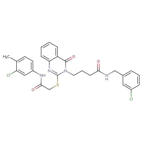 4-[2-({[(3-chloro-4-methylphenyl)carbamoyl]methyl}sulfanyl)-4-oxo-3,4-dihydroquinazolin-3-yl]-N-[(3-chlorophenyl)methyl]butanamide