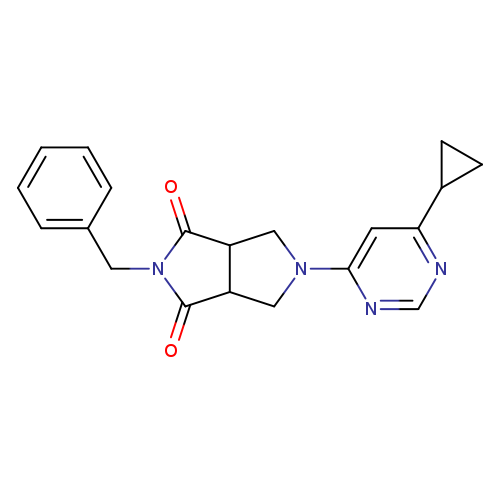 2-benzyl-5-(6-cyclopropylpyrimidin-4-yl)-octahydropyrrolo[3,4-c]pyrrole-1,3-dione