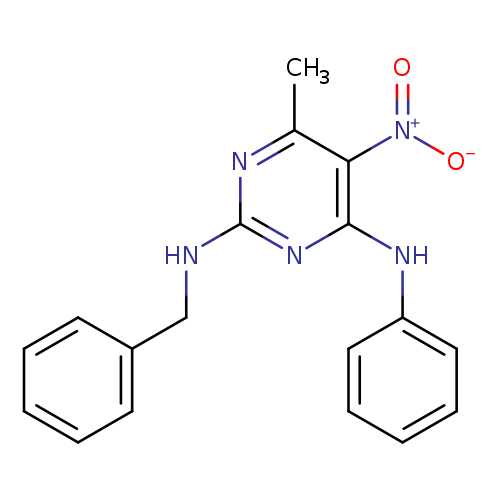 N2-benzyl-6-methyl-5-nitro-N4-phenylpyrimidine-2,4-diamine