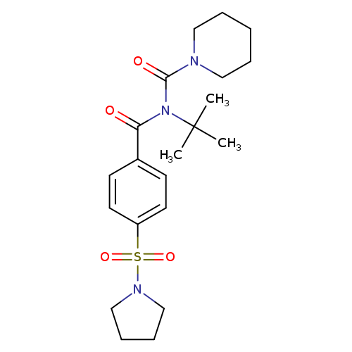 N-tert-butyl-N-(piperidine-1-carbonyl)-4-(pyrrolidine-1-sulfonyl)benzamide