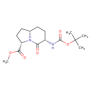 3-Indolizinecarboxylic acid, 6-[[(1,1-dimethylethoxy)carbonyl]amino]octahydro-5-oxo-, methyl ester, (3S,6S,8aS)-