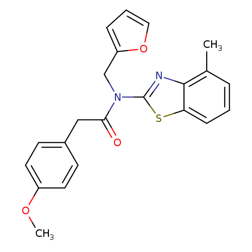 N-[(furan-2-yl)methyl]-2-(4-methoxyphenyl)-N-(4-methyl-1,3-benzothiazol-2-yl)acetamide