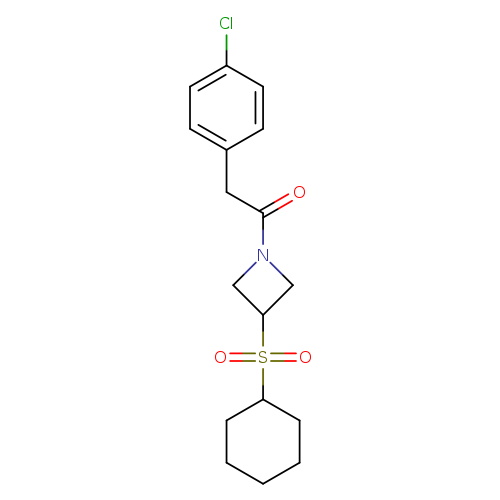 2-(4-chlorophenyl)-1-[3-(cyclohexanesulfonyl)azetidin-1-yl]ethan-1-one