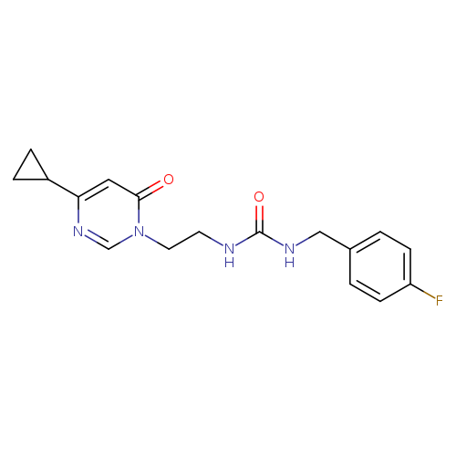 3-[2-(4-cyclopropyl-6-oxo-1,6-dihydropyrimidin-1-yl)ethyl]-1-[(4-fluorophenyl)methyl]urea