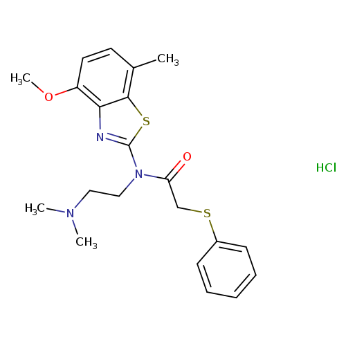 N-[2-(dimethylamino)ethyl]-N-(4-methoxy-7-methyl-1,3-benzothiazol-2-yl)-2-(phenylsulfanyl)acetamide hydrochloride
