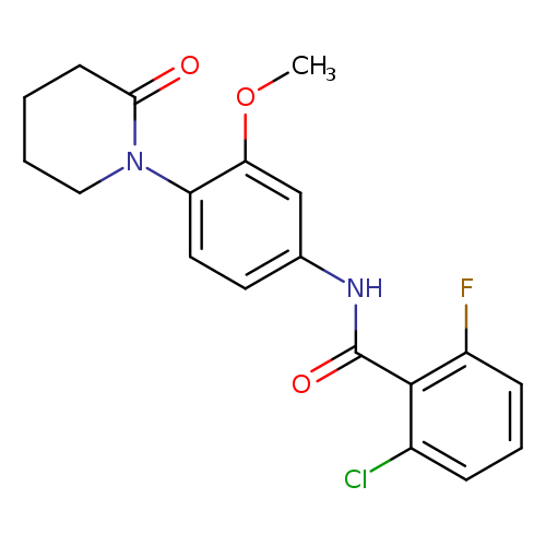 2-chloro-6-fluoro-N-[3-methoxy-4-(2-oxopiperidin-1-yl)phenyl]benzamide