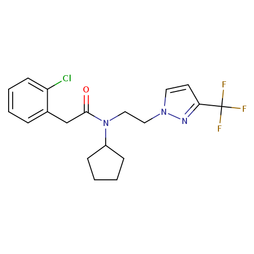 2-(2-chlorophenyl)-N-cyclopentyl-N-{2-[3-(trifluoromethyl)-1H-pyrazol-1-yl]ethyl}acetamide