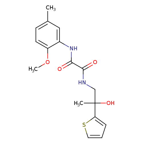N-[2-hydroxy-2-(thiophen-2-yl)propyl]-N'-(2-methoxy-5-methylphenyl)ethanediamide