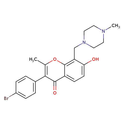 3-(4-bromophenyl)-7-hydroxy-2-methyl-8-[(4-methylpiperazin-1-yl)methyl]-4H-chromen-4-one
