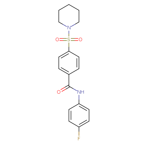 N-(4-fluorophenyl)-4-(piperidine-1-sulfonyl)benzamide
