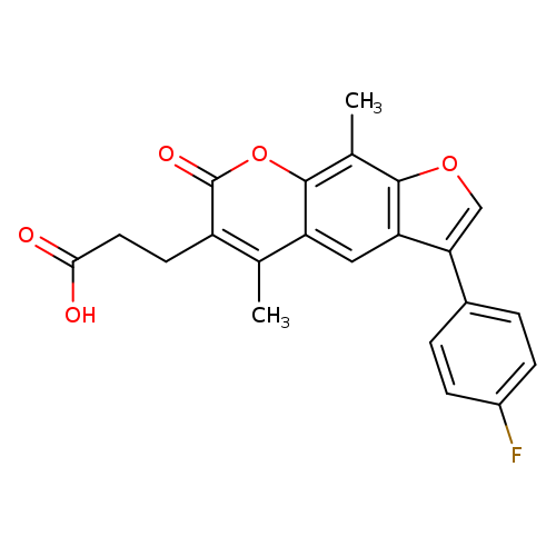 3-(3-(4-fluorophenyl)-5,9-dimethyl-7-oxo-7H-furo[3,2-g]chromen-6-yl)propanoic acid