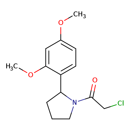 2-chloro-1-[2-(2,4-dimethoxyphenyl)pyrrolidin-1-yl]ethan-1-one