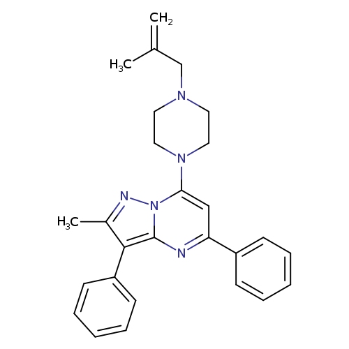 1-{2-methyl-3,5-diphenylpyrazolo[1,5-a]pyrimidin-7-yl}-4-(2-methylprop-2-en-1-yl)piperazine