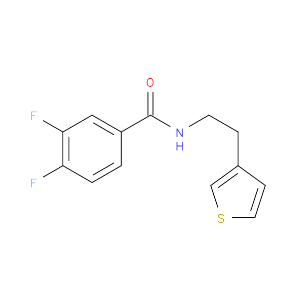 3,4-difluoro-N-[2-(thiophen-3-yl)ethyl]benzamide