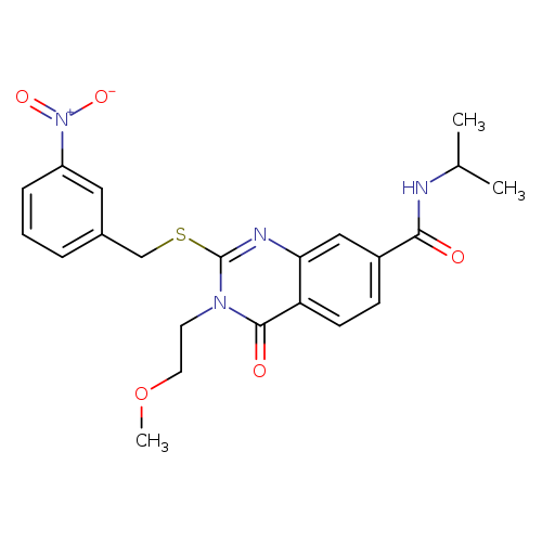 3-(2-methoxyethyl)-2-{[(3-nitrophenyl)methyl]sulfanyl}-4-oxo-N-(propan-2-yl)-3,4-dihydroquinazoline-7-carboxamide