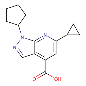 1-cyclopentyl-6-cyclopropyl-1H-pyrazolo[3,4-b]pyridine-4-carboxylic acid