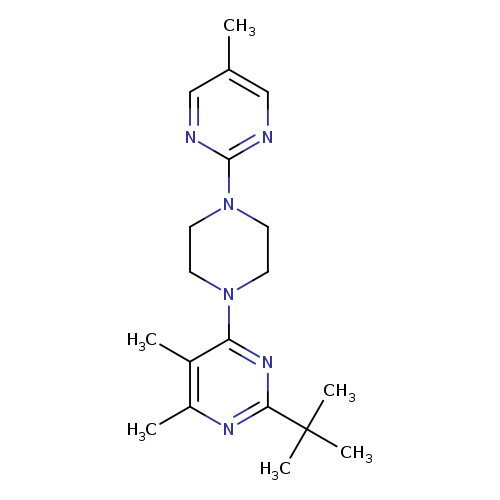2-tert-butyl-4,5-dimethyl-6-[4-(5-methylpyrimidin-2-yl)piperazin-1-yl]pyrimidine