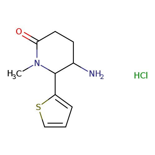 5-Amino-1-methyl-6-(thiophen-2-yl)piperidin-2-one hydrochloride