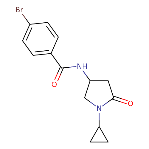 4-bromo-N-(1-cyclopropyl-5-oxopyrrolidin-3-yl)benzamide
