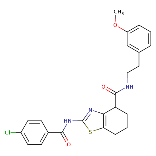2-(4-chlorobenzamido)-N-[2-(3-methoxyphenyl)ethyl]-4,5,6,7-tetrahydro-1,3-benzothiazole-4-carboxamide
